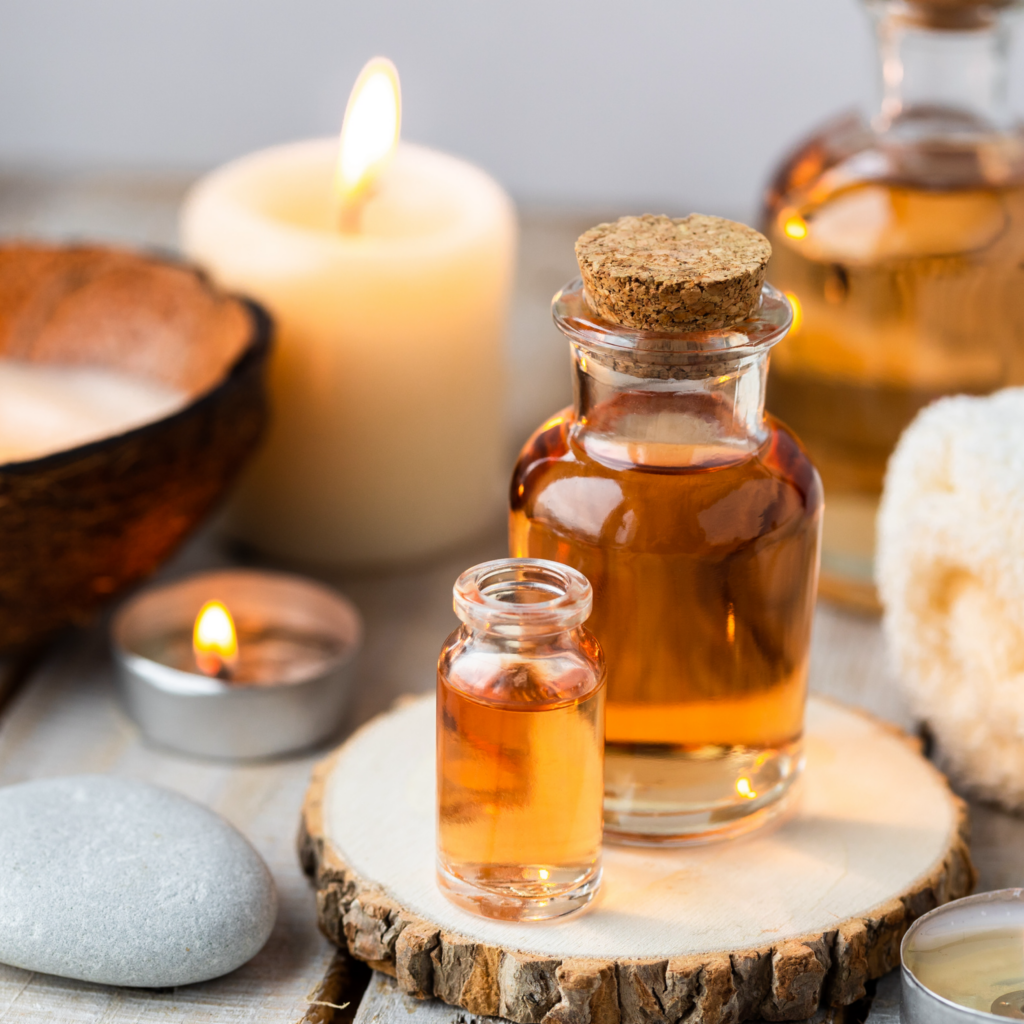 hochwertige ayurvedische-medizinische Bioöle kommen zur Anwendung bei den Hormonbalance Massagen in Aschaffenburg Glattbach Gabriele Bayer